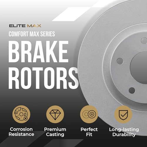Image of Max Advanced Brakes Front & Rear Brake Kit Compatible With 2010 2011 Ford F150 6 Lug Replacement Geomet Coated OE Disc Brake Rotors and Ceramic Brake Pads