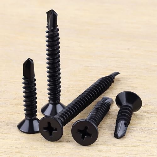 #8 x 1/2" Tornillos autorroscantes cabeza plana 100 pcs miniatura 3