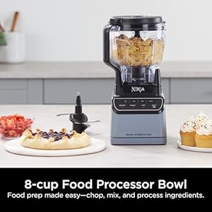 Ninja Grand Kitchen System 1200, Blender, 4 Preset Auto-iQ Programs, 72 oz. full-size pitche (KS500) Ninja Grand Kitchen System 1200 Blender 4 Preset Auto iQ Programs 72 oz full size pitche KS500