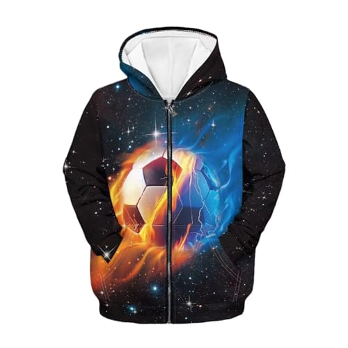 Kids Zip Up Hoodie Casual Outerwear Crewneck Long Sleeve Hooded with Pockets Teens Soft Fall Winter Coats