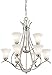 Kichler 43506NIL18 Keiran Chandelier, 9-Light LED 90 Total Watts, Brushed Nickel