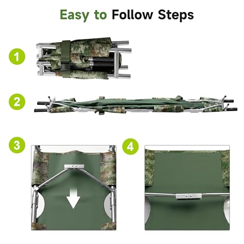 Image of Folding Stretcher for Medical Emergency with Heavy Duty Handles