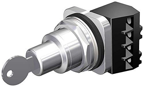 Siemens 52SC6AFA1 Heavy Duty Key Operated Seelctor Switch Unit, Water and Oil Tight, 2 Positions, Maintained Operation, Key Removable in Left Position, A Cam, 1NO + 1NC Contact Blocks