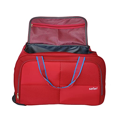 Image of Safari Polyester Trac Superior Rolling Duffle Luggage Set with Wheels - Red, W-33 CM