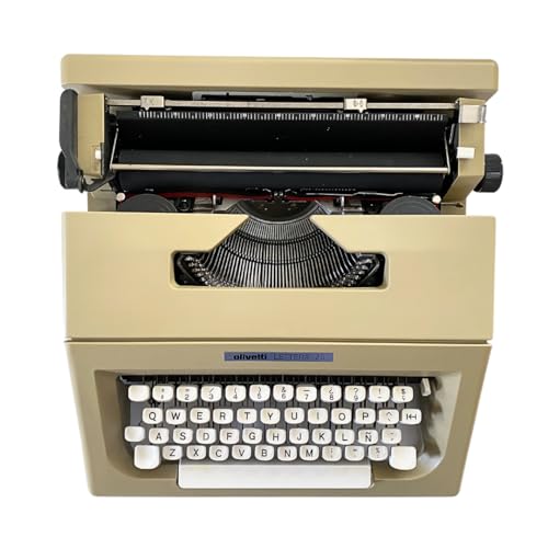 Máquina de Escribir Vintage Olivetti Lettera 25 - Teclado en Castellano Revisada y Funcional Ideal para Coleccionismo - Totalmente Funcional