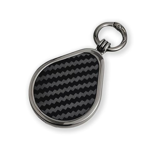 Metal RFID access card holder, droplet shaped zinc alloy keychain, elevator card NFC smart tag protective cover