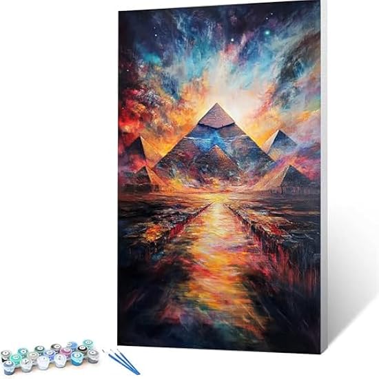 DIY ピラミッド 数字油絵 ピラミッド 塗り絵 子供 初心者 油絵 キット3 DIY ピラミッド 数字油絵 ピラミッド 塗り絵 子供 初心者 油絵 キット3