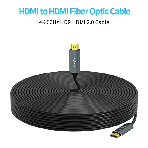 Twozoh Fiber Optic HDMI Cable 5M, 4K Fiber HDMI Cable 4K/60Hz (4:4:4 HDR10 HDCP2.2) 1440p 144Hz 18Gbps High Speed - Image 4