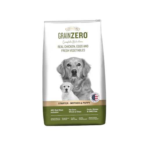 Image of Grain Zero Starter Dry Dog Food 1.2kg | Real Chicken, Egg & Vegetables | 48% Meat Inclusion, No Grain Formula, Gluten-Free | Promotes Healthy Skin & Coat | for Puppy & Mother