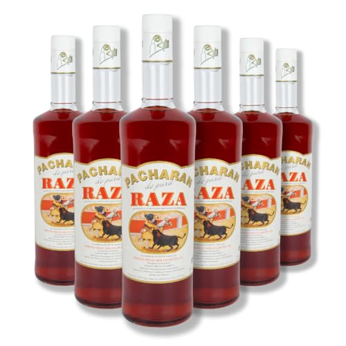 Pack de 6 Botellas de 1L de Pacharán 25º, Elaboración Artesanal