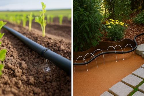 Tropfschlauch Perlschlauch Tropfrohr 16 mm Tropferabstand 33cm ab 25 bis 400M (100m), LDPE Bewässerungsschlauch