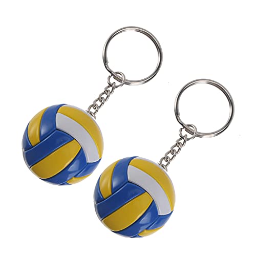 Milisten Lustiger Sportball-Schlüsselanhänger, 2 Stück, Ball-Schlüsselanhänger, Sport-Schlüsselanhänger, hängende Ketten, Taschenanhänger, Volleyball, einzigartige Schlüsselringe, Taschenanhänger Cover