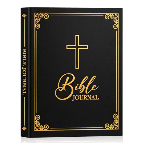 Lanpn Diario de Oración Biblia para Hombre, Cuaderno de Devocional & Biblia Estudio, 3 Meses Cristiano Bible Prayer Journal, Diario Regalos para Gratitud Reflexión Religiosa Inspira, Inglés, Negro
