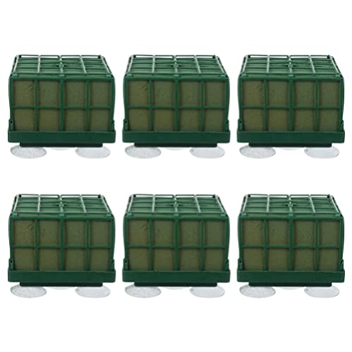 6pcs Square Floral Blocks for Wedding Car Decoration Easy to Use Suction Cup Flower Arrangement Accessories Florist Sponge for Fresh Artificial Flowers for Craft Projects
