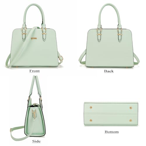 Image of Qiyuer Satchel Purses For Women Handbag And Wallet Set Tote Bag | Premium Vegan Leather,Matching Wallet,RFID Blocking,Work,Casual