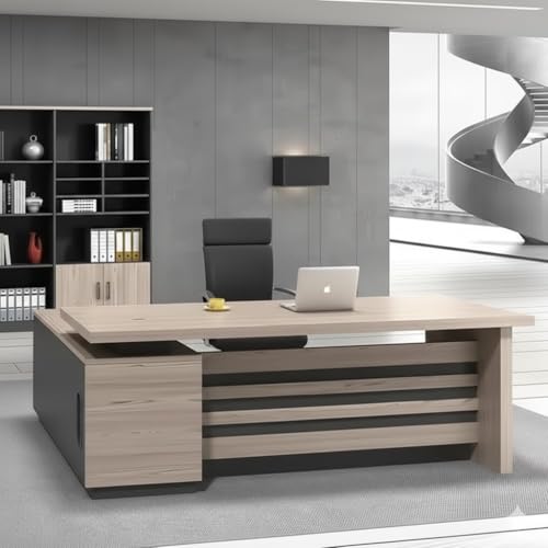 Image of Lakdi The Furniture CEO Co Director and Executive L Shape Office Table | Table with Storage and Drawer | Office Table for Work | Office Working Desk | 5-Year Warranty & Free Assembly (LDL-567)