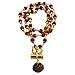 Loard Shiv Trishul Damru Locket with Puchmukhi Rudraksha Mala Pendant Necklace for Men and Women, Wood