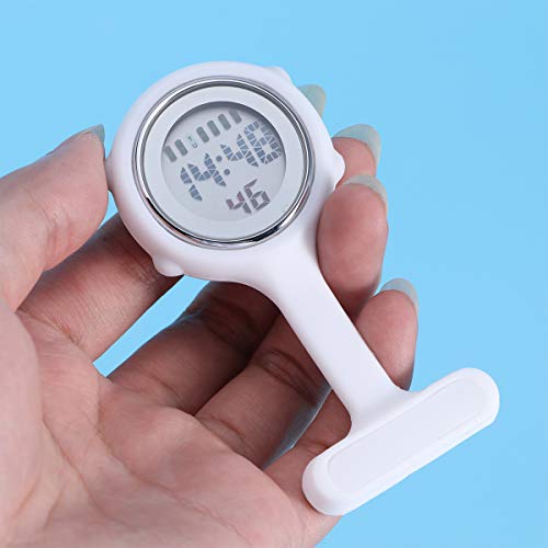 Relógio de Bolso de Silicone relógio de enfermeira de silicone com alfinete broches médicos portátei