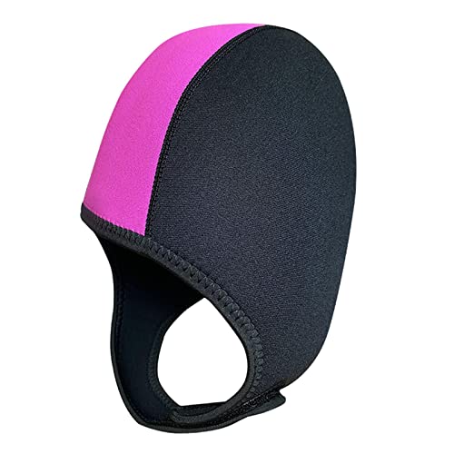 Fancyes Wetsuit Hood Ear - Swimming for Neoprene Swim Waterproof - Fits Long Hair & Short Swim - Swim, Black and red