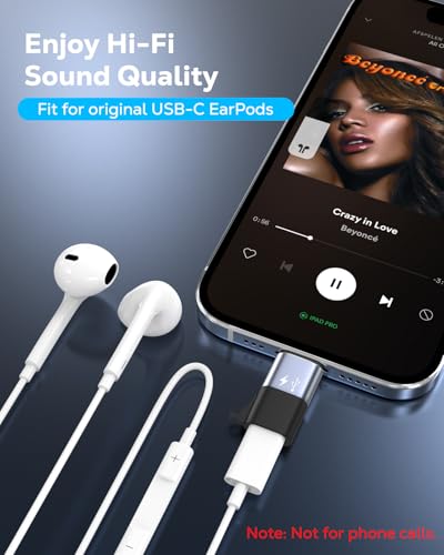 MoKo für DJI Mic Mini USB C auf Lighting Adapter, Lightning auf USB-C Adapter Audio für iPhone 14/13/12/11/Wireless Mikrofonempfänger, Unterstützung für das Laden - 1 Stück