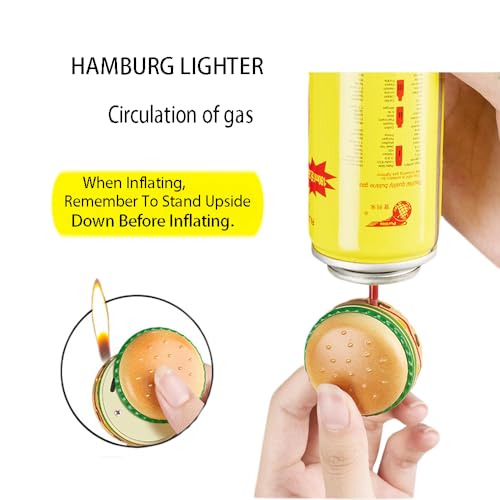 Creative-and-Fun-Burger-Lighter-Refillable-Butane-Inflatable-Lighter-Cool-Torch-Lighter-Windproof-Soft-Flame-Lighter-Suitable-for-Party-Candle-Kitchen-Barbecue-Camping-Mens-Gift-No-Gas