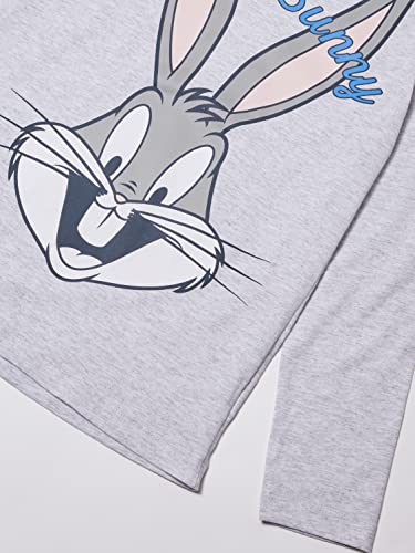 Conj. de Pijamas Manga Longa C/Calça, Meninos, WB - Pernalonga, Mescla/Azul, 08