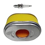 Air Filter and Spark Plug for Honda GX110 GX120 Fits 17210-ZE0-505