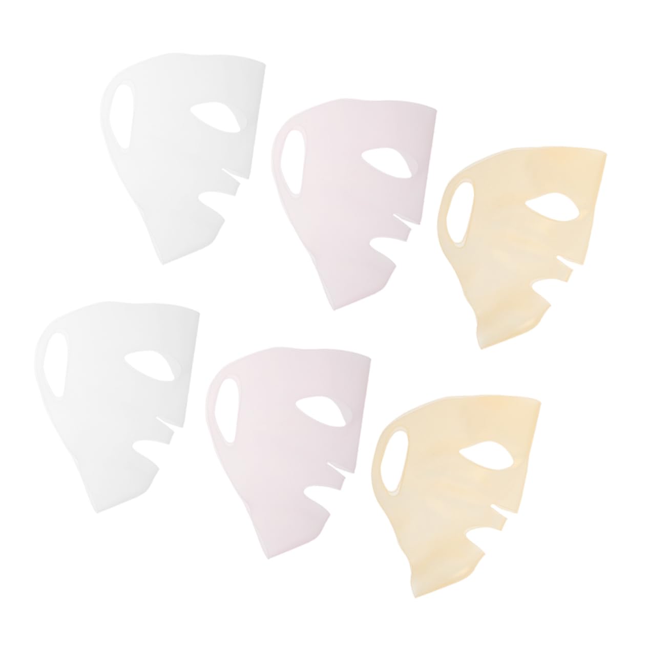 minkissy 5 Set Di Per Il Set Di Bellezza Maschera in Silicone Riutilizzabile Per La Della Pelle Per Idratare E Illuminare 6 Pezzi * 5