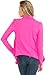 SSOULM Women's Long Sleeve Classic Draped Open Front Lightweight Blazer Fuchsia M