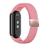CZhkg Nylon Intrecciato Bracciale per Xiaomi Mi Band 10 Strap. Elasticità Traspirante Cinturini Braccialetto Regolabile Wristband Sportivo Armband Ricambio Bands per Xiaomi Mi Band 9 (Rosa 4)
