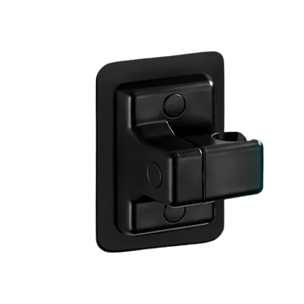Shower Head Bracket, Shower Head Holder Adjustable Wall-Mounted Self-Adhesive ABS Handheld Bracket Multicolor(Black)