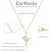 Carffordo Cross Necklace for Women - Non Tarnish Dainty 14K Gold Plated Crown Cross Pendant Simple Necklaces for Women Trendy Jewelry Gifts