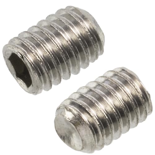 AERZETIX - C76011 - Set di 10 Vite di bloccaggio serraggio senza testa M3x4mm con estremità concava ciotola 6 lati cavi - in acciaio - colore argento