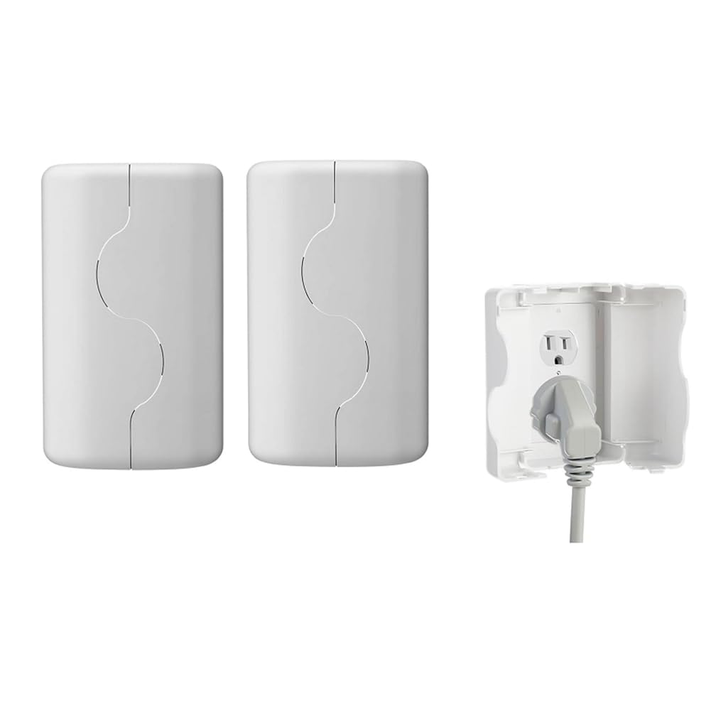 IJSDNVJNDX Proof Outlet Cover, Double Lock System, Duplex & Decorator Electrical Outlet Plates, Indoor Wall Outlet Covers Box
