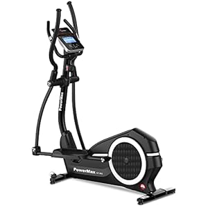 PowerMax Fitness EC-900 Elliptical Cross Trainer Home Gym Workout Machine [Water Bottle Cage, LCD Display, Hand Pulse Sensor,Anti Slip Pedal & 8 Level Resistance, Flywheel: 9KG] for Cardio Training