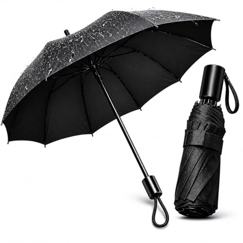 Image of 3 Fold Effortless Open & Close Umbrella for Rain & Sun Protection | SPF100++ UV Protection | Portable Foldable Umbrella for Travel | 43 Inch Wide Canopy, Windproof Auto Open Close Umbrellas