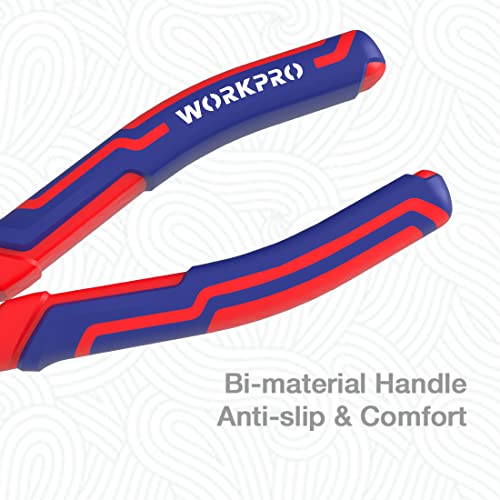 WORKPRO 7-Inch Diagonal Pliers in CRV Steel for Cutting Wires, Bi-material Handle Comfort Grip - Image 6