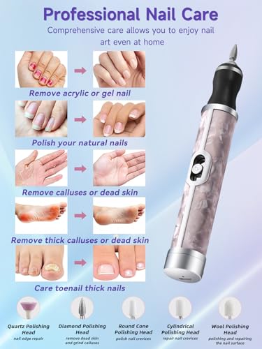 Kit lime à ongles électrique acrylique contre les poses manquées avec liquide 75ml - 5