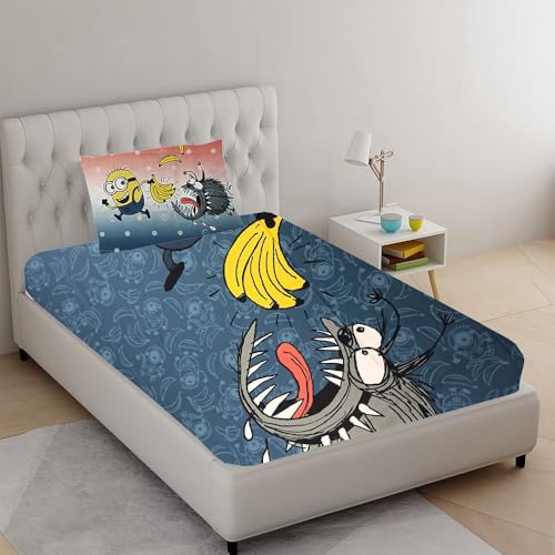 Image of Unique Random Corton Print Single Cotton Bedsheet - Soft, Breathable & Durable Bed Linen for a Comfortable Sleep