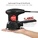 Meterk 5 Inch Random Orbit Sander 2.5A Orbital Sander with 12Pcs Sandpapers, 12000RPM, 6 Variable Speed, Efficient Dust Collector, Ideal for Finishing, Sanding, Polishing Wood