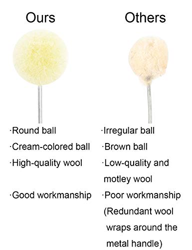 image for Wool Daubers Pack of 100 Leather Dye PorsMing Leather Tool Wool Balls 