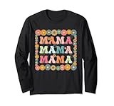 Groovy Mama Family Matching Mother's Day Party Women Hippie Long Sleeve T-Shirt