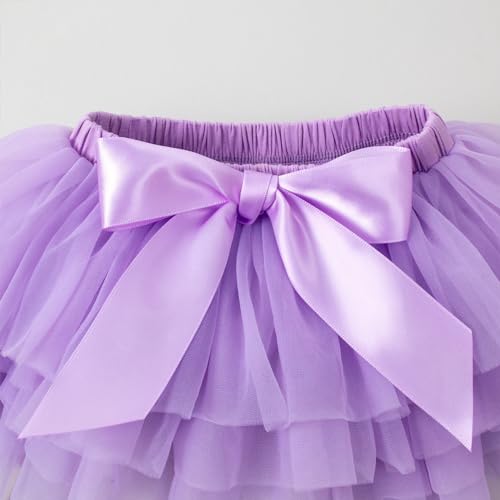 Image of 6M-3T Infant Baby Girl Tutu Skirt Toddler Girls Solid Color Tulle Skirts Birthday Outfits with Headband