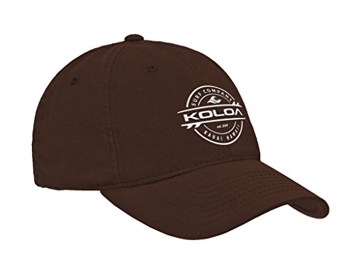 Joe's USA Koloa Surf Thruster Logo Classic Cotton Dad Hat (Brown/W - One Size)