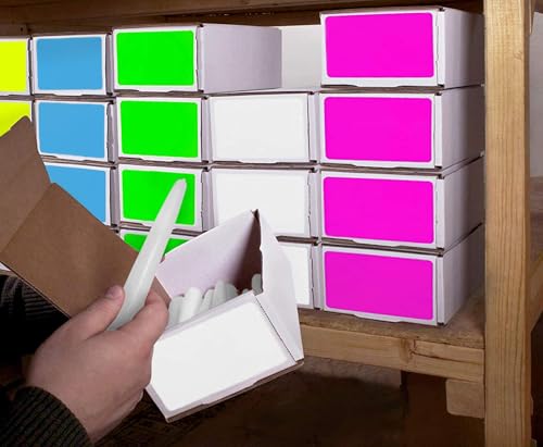 ChromaLabel 3 x 5 inch Permanent Color Code Rectangle Labels, 250 Stickers per Roll, Fluorescent Green