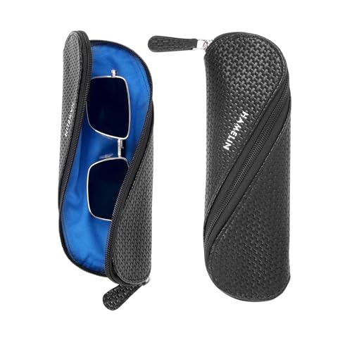 Image of HAMELIN Sunglasses Case With Zipper | Keeps The Sunglasses Safe From Scratches, Dirt | Eye Glass Box & Spectacle Case For Men & Women | Eyewear Carrying Case For Easy Travel & Outings