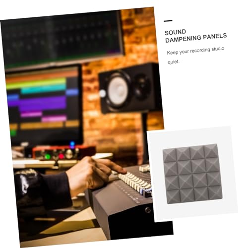 Alasum 22pcs Paneles Acústicos Pirámide para Absorción de Sonido para Estudio en Casa Pared Gris Alta Densidad para Salas de Música y Estudios de Grabación miniatura 5