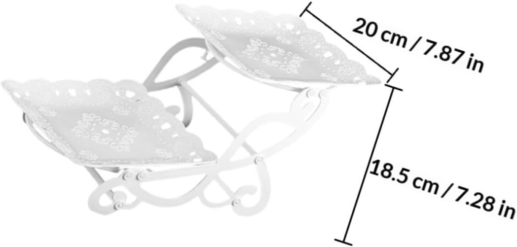 European Style Two Layer Fruit Stand Plastic White Serving Tray