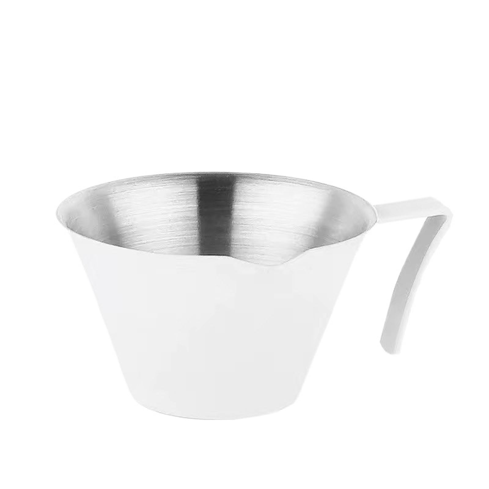 Taza de café acero inoxidable, taza extracción Espresso con boquilla guía, práctica onzas, accesorios cocina y cafetería, 3 uds Para Espumar(White-100ml)