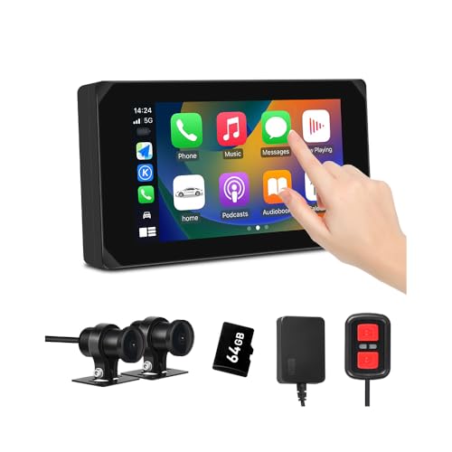 Amazon.co.jp: VSYSTOバイクドライブレコーダー CarplayとAndroid Auto